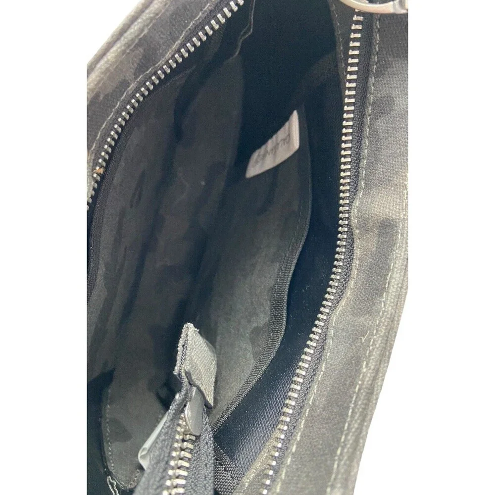 Quilted Koala Kanvas Mini‎ City Bag Gray Camo Canvas Crossbody Bag Guitar Strap